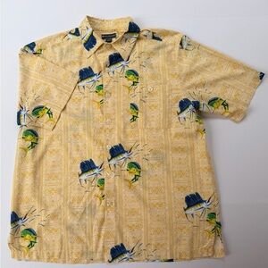Men’s Weekender Brand Short Sleeve Shirt Sailfish Mahi Print Size Large​
